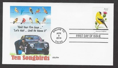 #4890 Songbirds -American Goldfinch- CEC/FM/AFDCS FDC - Image 1 of 2