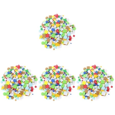  4 Bags DIY-Bastelbedarf Für Kinder Aufkleber Mit Geometrischer Form - Bild 1 von 4