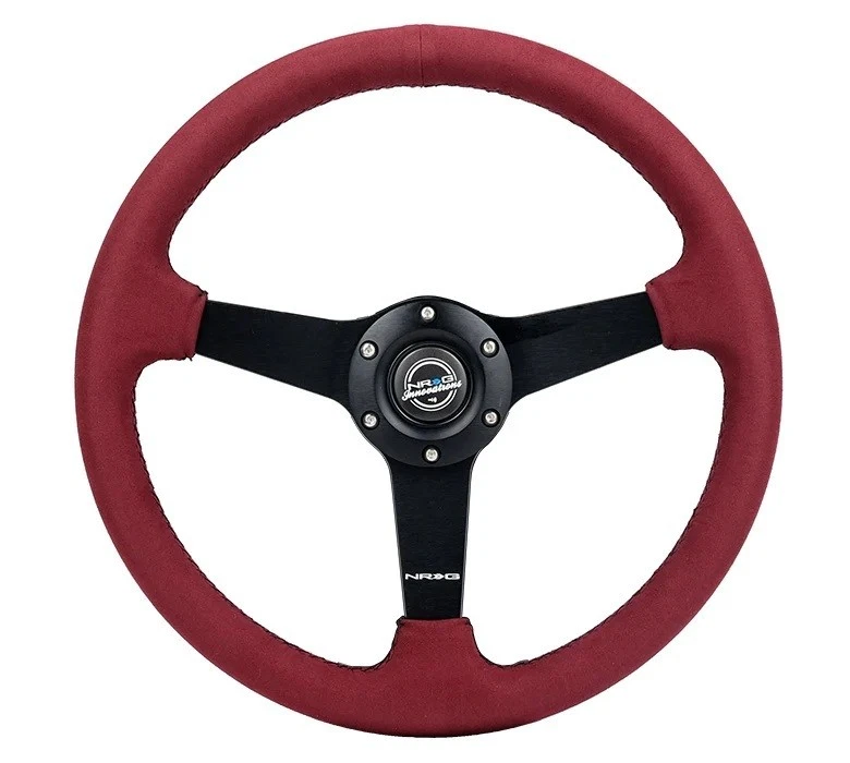 Steering Wheel 350mm 1.5 in Dish Burgundy Alcanta - Image 1 of 1