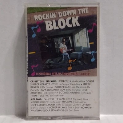ROCKIN' DOWN THE BLOCK 1991 Cassette Tape ~ Various Artists - Image 1 of 4