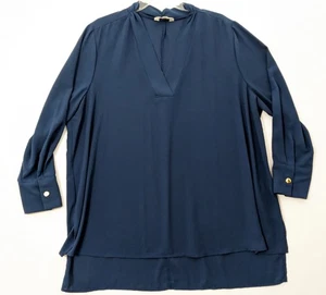 Terra & Sky Damengröße 1 X 16 W-18 W Tunika Top leichte Bluse marineblau elegant - Bild 1 von 8