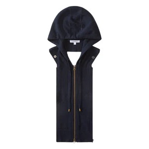 VERONICA BEARD Cashmere Hoodie Dickey in Navy - Picture 1 of 9