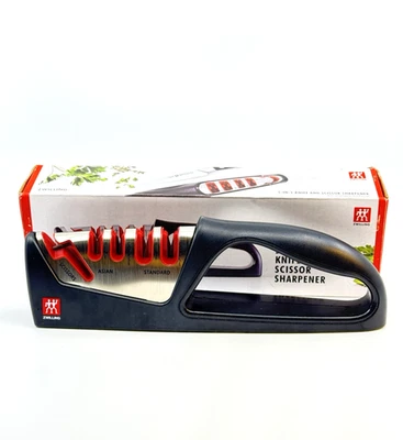 ZWILLING Razor-Sharp 4-Stage Pull Through Knife Sharpener with Shear Sharpener - Image 1 of 4