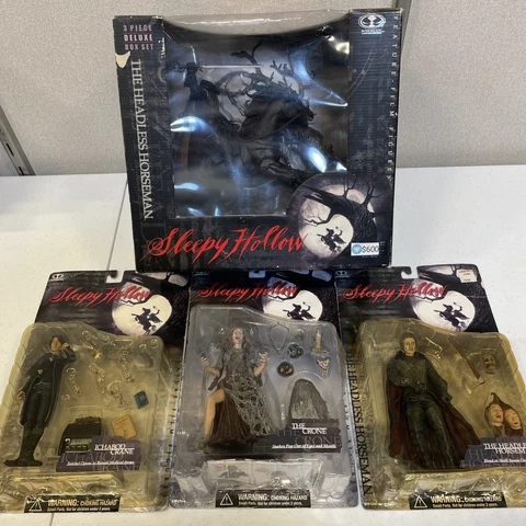 McFarlane Toys Sleepy Hallow Headless Horseman & 3 Figures Rare In Box’s Cover