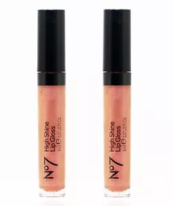 Lot of 2 Boots No7 High Shine Lip Gloss, Sparkling Rose 8ml 0.27 US fl oz - New! - Picture 1 of 3