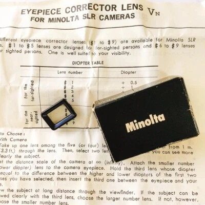 Объектив Minolta -4.0 Eyepiece Corrector Vn(No.9) для английских руководств серии X в коробке - Изображение 1 из 4