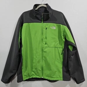 The North Face Apex Bionic Jacket Softshell Full Zip Green Gray Stretch Mens XL - Picture 1 of 14