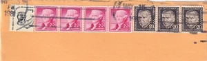 USA 1981 3 PERFIN STAMPS TIED TO FOLDED PIECE FROM COOK COUNTY IL RECORDER #54 - Picture 1 of 2