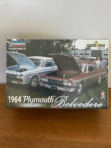 Lindberg 1964 Plymouth Belvedere Modellbausatz 1:25 Skill-2 werkseitig versiegelt solide Box - Bild 1 von 15