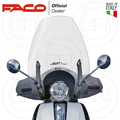 SCHERMO PARABREZZA FACO + KIT STAFFE PIAGGIO LIBERTY 50 125 150 iGet 2016-2017 - Immagine 1 di 2