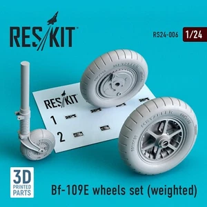 ResKit RS24-0006 Escala 1:24 Bf-109E Juego Ruedas (ponderadas) para Kit Modelo Plástico - Imagen 1 de 24