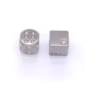 Creative Solid Titanium Alloy Dice Toy KTV Child Adult Entertainment Supplies - Picture 1 of 12