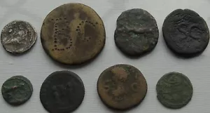Collection Ancient Roman AE Bronze Coins, lot of 8, largest is 31mm, lot Ry - Picture 1 of 2