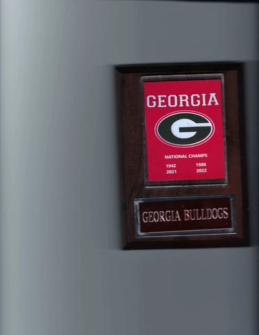 GEORGIA BULLDOGS CHAMPIONS PLAQUE FOOTBALL NCAA NATIONAL CHAMPS Cover