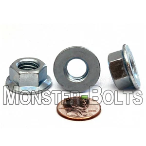 Tuercas de brida hexagonal de zinc M10-1,5, no dentadas, métricas gruesas clase 8, DIN 6923 RoHS - Imagen 1 de 3