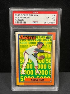 1990 TOPPS TIFFANY NOLAN RYAN ANGELS #3 EX-MT PSA 6 LOOKS BETTER