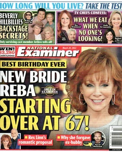 NATIONAL EXAMINER March 28 2022 Reba McEntire Beverly Hillbillies Ree Drummond - Imagen 1 de 2