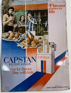 "Letrero de hojalata vintage de publicidad de cigarrillos Capstan Filter Kings coleccionable 10"" X 14" - Imagen 1 de 8