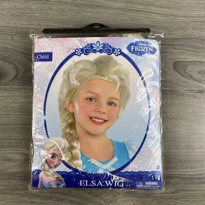 Disney Frozen Niñas Peluca Elsa Halloween Juegos con disfraces Disfraz Vestir Foto 1 de 4