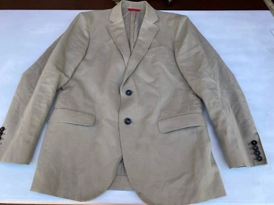 Men’s Carolina Herrera Cotton Linen Two Button Beige Sport Coat Size 40 - Изображение 1 из 4