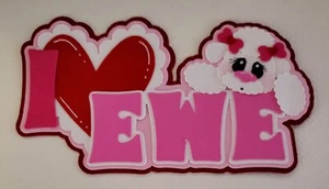 I love you Valentines Title. Scrapbook, Card making Paper Piecing - Picture 1 of 1