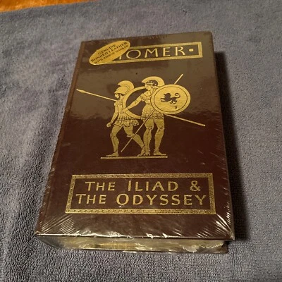(Sealed)1999 HOMER The Iliad & The Odyssey BARNES & NOBLE Genuine Bonded Leather - Image 1 of 4