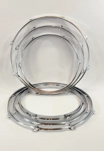 Mapex Tom Drum Hoops Set 12", 14", 16" Chrome - Picture 1 of 3