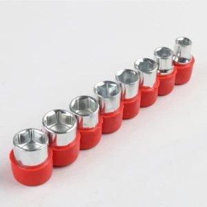1/4-Inch Drive Hex Socket Set 5mm 6mm 7mm 8mm 9mm 10mm 11mm 12mm Metric Cr-V - Picture 1 of 2