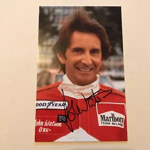 John Watson F1 McLaren Penske Signed Grand Prix Cardschool Postcard Photo - Picture 1 of 2