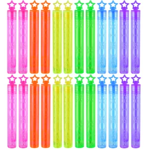 144 piezas Tubos de burbujas de neón Estrella Topper Bolso de fiesta Rellenos Niños Favores de boda - Imagen 1 de 4