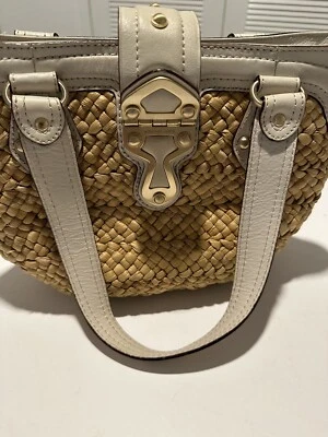 Michael By Michael Kors Santorini Raffia Tote With Beautiful Leather Accents - Image 1 of 4