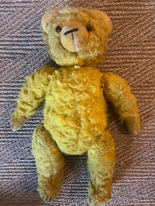 OURS vintage, PELUCHE mohair, vers 1920, JOUET ANCIEN, rembourré de paille, 60cm - Imagen 1 de 11