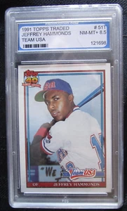 1991 TOPPS TRADED JEFFREY HAMMONDS TEAM USA BASEBALL CARD PGS GRADED 8.5 - Bild 1 von 2