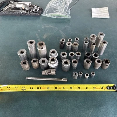 HUSKY Sparta New Britain Herbrand Mix Lot Most USA Sockets 1/2 3/8 & 1/4 Drive - Image 1 of 4