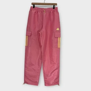 Adidas Women’s Size Medium Pink Spark Sunglass Pack Woven Loose Fit Cargo Pant - Picture 1 of 14