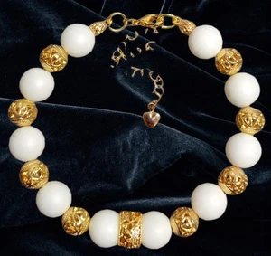 Damen Armband💍Damen Perlenarmband 24 Karat vergoldete Perlen Damen Schmuck Neu  - Bild 1 von 3