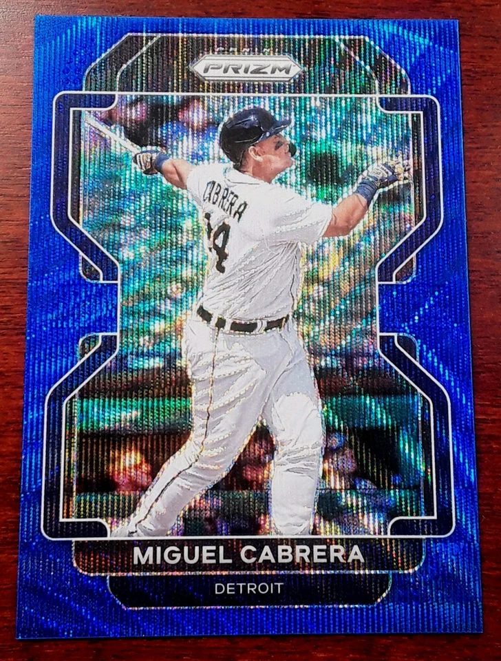 2022 Panini Prizm Baseball Tier II Blue Wave Prizm Miguel Cabrera #211 Card /60 - Image 1 of 2