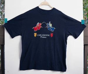 Carcassonne France Jousters besticktes T-Shirt Gr. XL - Bild 1 von 5
