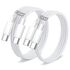 iPhone 15 16 Cavo USB Type C Ricarica Rapida 1M 2M 2Pezzi 60W Cavo USB C USB C - Foto 1 di 24