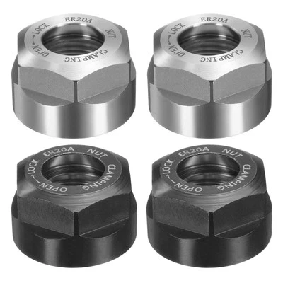 4pcs ER20-A(M25) Type Collet Clamping Nut 40Cr for CNC Chuck Milling Holder Foto 1 de 4