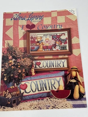 Alma Lynne Designs I Love Country Counted Cross Stitch Pattern Leaflet ALX-118 - Image 1 of 4