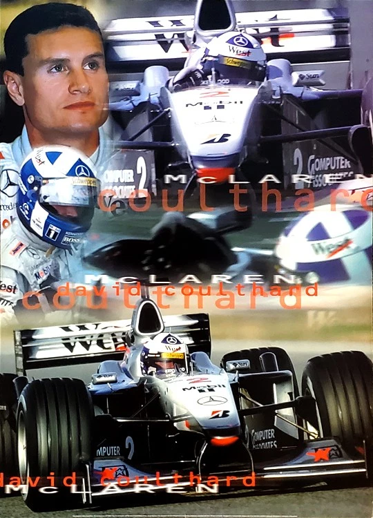 DAVID COULTHARD McLaren Formula 1 2000 Vintage Auto Racing 20x28 POSTER - Image 1 of 1