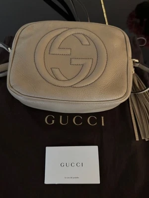 Beautiful Gucci Soho Crossbody Tan Pebble  Leather Bag - Image 1 of 4