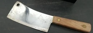 Antique Lamson & Goodnow Butchers 7" Meat Cleaver Heavy Solid Knife - Picture 1 of 3