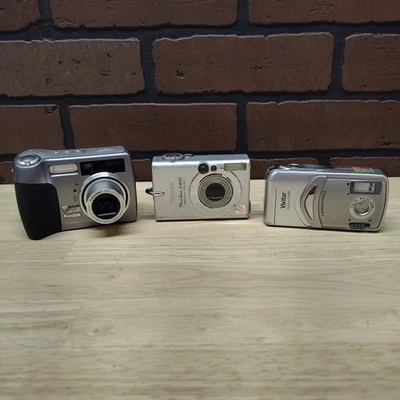 Untested digital cameras Kodak EasyShare Canon PowerShot S400 Vivitar Vivicam - Image 1 of 4