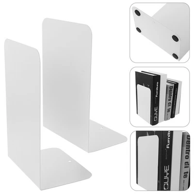  2 Pcs Buchstützen Aus Metall Schreibtischbuchhalter Desktop -Buchstand - Bild 1 von 4