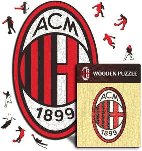 - Milan, Logo Puzzle in Legno 100% Sostenibile Con Licenza Ufficiale, Colore, Ta - Foto 1 di 12