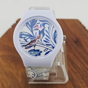 Boum Damen blau & weiß Blumen Paisley Uhr Bohemian Artsy bunt kräftig  - Bild 1 von 6