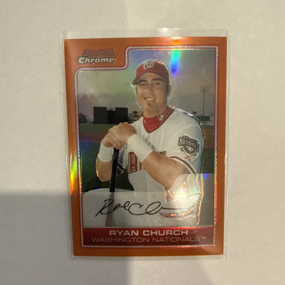 2006 Ryan Church /25 Bowman Chrome #71 Orange Refractor RARE Foto 1 de 3
