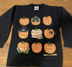 Rare! Vintage 90s Youth Large Happy Halloween CrewNeck Tultex Long Pull Over USA